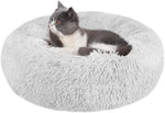 Load image into Gallery viewer, Calming Donut Dog Bed – 20&quot; Ultra-Soft Plush Pet Pillow for Small Dogs &amp; Cats, Anti-Anxiety Round Cuddler with Non-Slip Bottom, Machine Washable (Coffee, X-Small)
