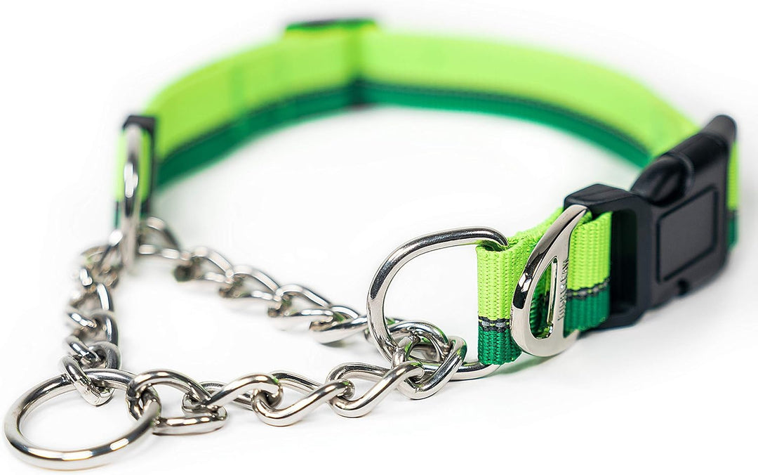 Martingale Collar with Buckle | Training Dog Collar, Limited Cinch Chain Pet Gear for No Pull Dog Walking. Martingale Dog Collars for Large Dogs, Medium Breeds and Small Pets